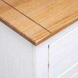 NNEDPE Sideboard White 93x40x80 Cm Solid Pinewood