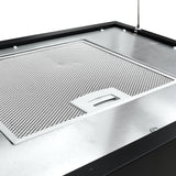 NNEVL Hanging Island Range Hood Touch Sensor LCD 55 cm Powder-coated Steel