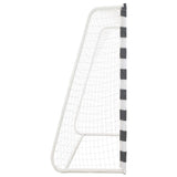 NNEVL Soccer Goal 300x200x90 cm Metal Black and White