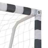NNEVL Soccer Goal 300x200x90 cm Metal Black and White