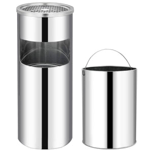 NNEVL Ashtray Dustbin Hotel 30 L Stainless Steel