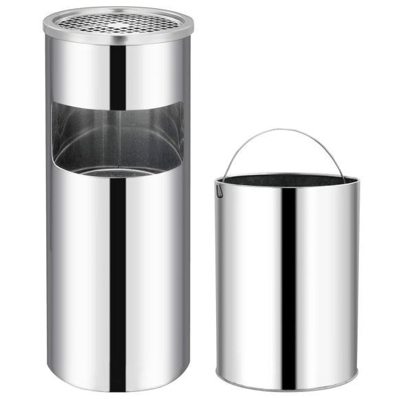 NNEVL Ashtray Dustbin Hotel 30 L Stainless Steel