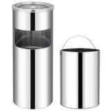 NNEVL Ashtray Dustbin Hotel 30 L Stainless Steel