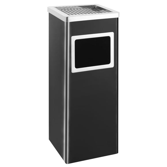 NNEVL Ashtray Dustbin Hotel 36 L Steel Black