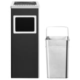 NNEVL Ashtray Dustbin Hotel 36 L Steel Black