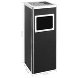 NNEVL Ashtray Dustbin Hotel 36 L Steel Black