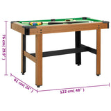 NNEVL 4 Feet Billiard Table 122x61x76 cm Brown