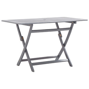 NNEVL Folding Garden Table 120x70x75 cm Solid Acacia Wood