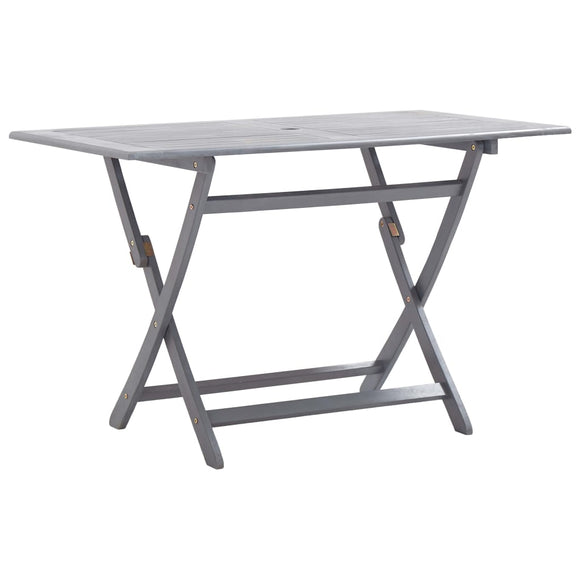 NNEVL Folding Garden Table 120x70x75 cm Solid Acacia Wood