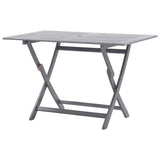 NNEVL Folding Garden Table 120x70x75 cm Solid Acacia Wood