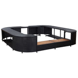NNEVL Square Spa Surround Black 268 x 268 x 55 cm Poly Rattan