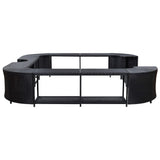 NNEVL Square Spa Surround Black 268 x 268 x 55 cm Poly Rattan