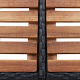 NNEVL Square Spa Surround Black 268 x 268 x 55 cm Poly Rattan