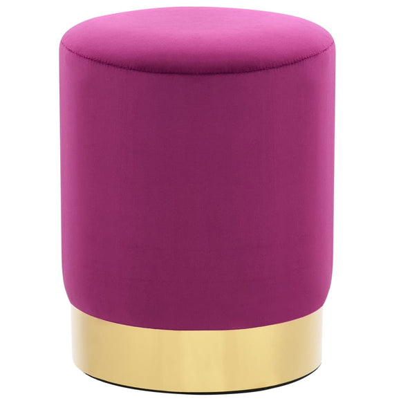 NNEVL Stool Purple and Gold Velvet