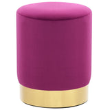 NNEVL Stool Purple and Gold Velvet