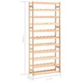 NNEVL Wine Rack for 77 Bottles Solid Wood Pine