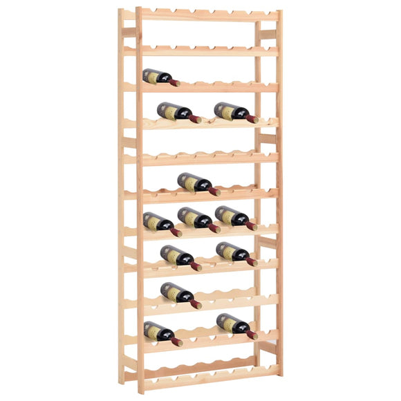 NNEVL Wine Rack for 77 Bottles Solid Wood Pine