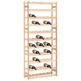NNEVL Wine Rack for 77 Bottles Solid Wood Pine