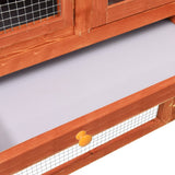 NNEDPE Rabbit Hutch 140x63x120 Cm Solid Firwood