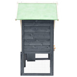 NNEDPE Rabbit Hutch Grey And White 140x63x120 Cm Solid Firwood