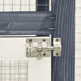 NNEDPE Rabbit Hutch Grey And White 140x63x120 Cm Solid Firwood