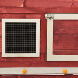 NNEDPE Rabbit Hutch Red And White 140x63x120 Cm Solid Firwood