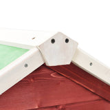 NNEDPE Rabbit Hutch Red And White 140x63x120 Cm Solid Firwood