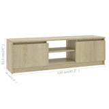 NNEVL TV Cabinet Sonoma Oak 120x30x35.5 cm Chipboard