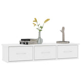 NNEVL Wall-mounted Drawer Shelf White 88x26x18.5 cm Engineered Wood