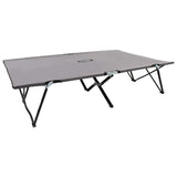 NNEVL Two Person Folding Sun Lounger Grey Steel