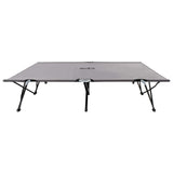 NNEVL Two Person Folding Sun Lounger Grey Steel