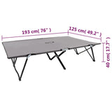 NNEVL Two Person Folding Sun Lounger Grey Steel