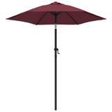 NNEVL Parasol Burgundy 200x224 cm Aluminium