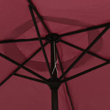 NNEVL Parasol Burgundy 200x224 cm Aluminium