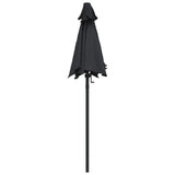 NNEVL Parasol Black 200x224 cm Aluminium