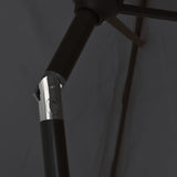 NNEVL Parasol Black 200x224 cm Aluminium