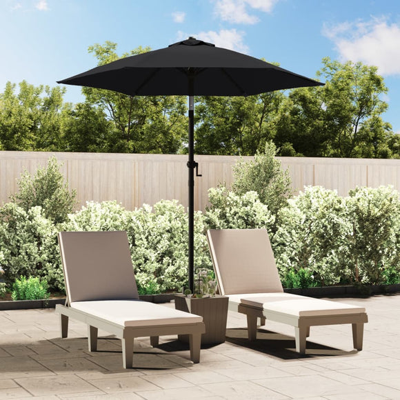 NNEVL Parasol Black 200x224 cm Aluminium