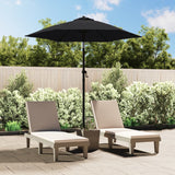 NNEVL Parasol Black 200x224 cm Aluminium