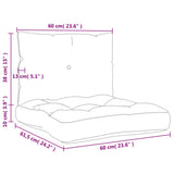 NNEVL Pallet Cushions 2 pcs Black Fabric