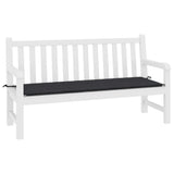 NNEVL Garden Bench Cushion Black 200x50x3 cm Oxford Fabric