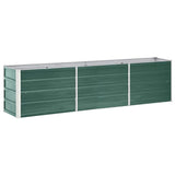 NNEVL Garden Raised Bed Galvanised Steel 240x40x45 cm Green