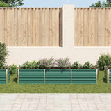 NNEVL Garden Raised Bed Galvanised Steel 240x40x45 cm Green