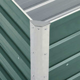 NNEVL Garden Raised Bed Galvanised Steel 240x40x45 cm Green