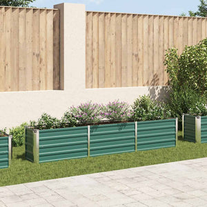 NNEVL Garden Raised Bed Galvanised Steel 240x40x45 cm Green
