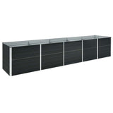 NNEVL Garden Raised Bed Galvanised Steel 400x80x45 cm Anthracite