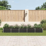 NNEVL Garden Raised Bed Galvanised Steel 400x80x45 cm Anthracite