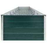 NNEVL Garden Raised Bed Galvanised Steel 600x80x45 cm Green