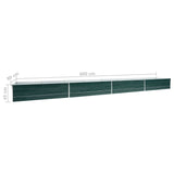 NNEVL Garden Raised Bed Galvanised Steel 600x80x45 cm Green