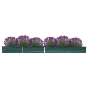 NNEVL Garden Raised Bed Galvanised Steel 600x80x45 cm Green