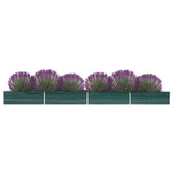 NNEVL Garden Raised Bed Galvanised Steel 600x80x45 cm Green